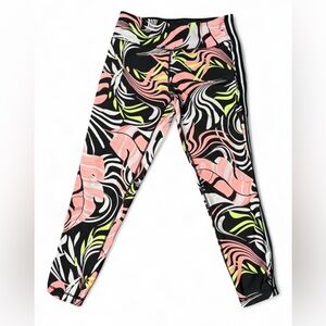 DKNY sport Black and Pink Swirl workout pants.